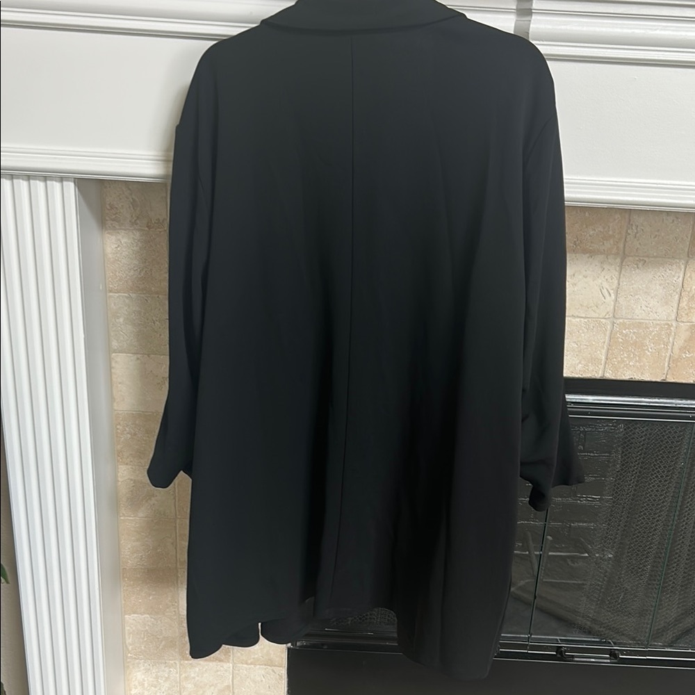 Plus Size ASOS Curve Long Black Blazer Waterfall Suit Jacket - Picture 4 of 4